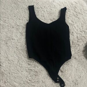 Free People Black Bodysuit